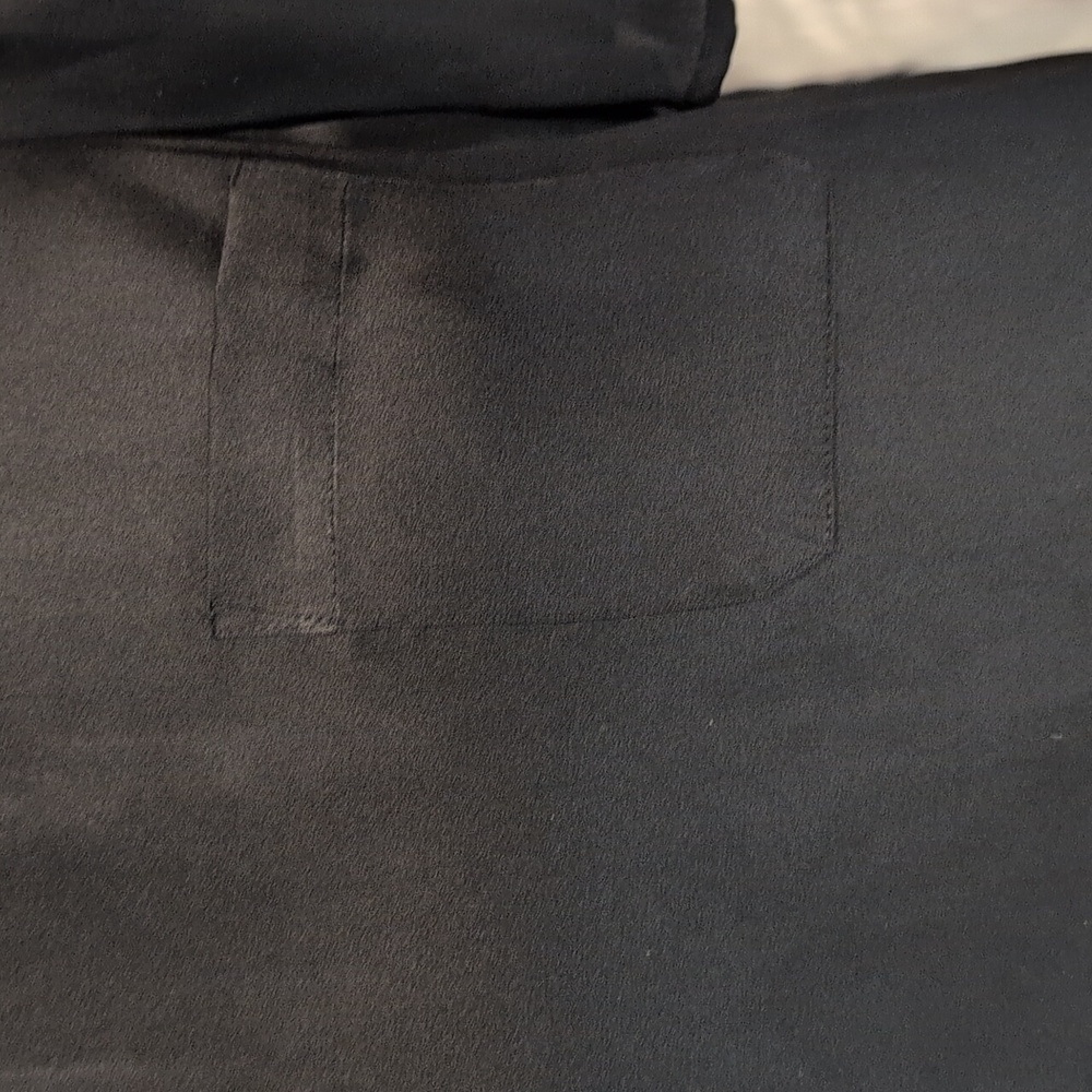 DR2 Black Satin Blouse Size Medium - Picture 2 of 9